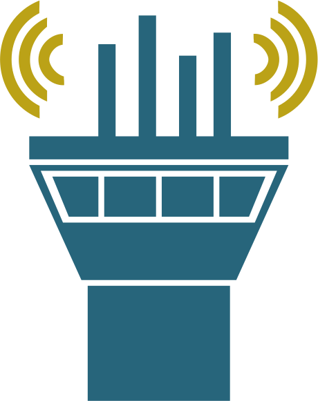 airlines-tower-petrol-gelb